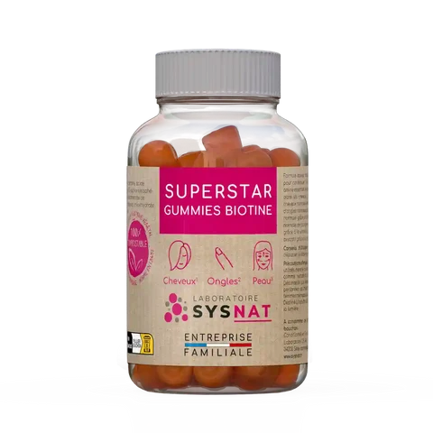 Gummies biotine pour cheveux et ongles