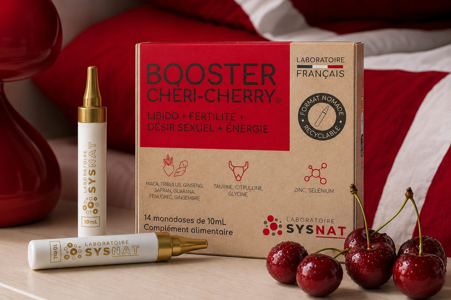 Booster Chéri-Cherry SYSNAT, formule vitalité en monodoses