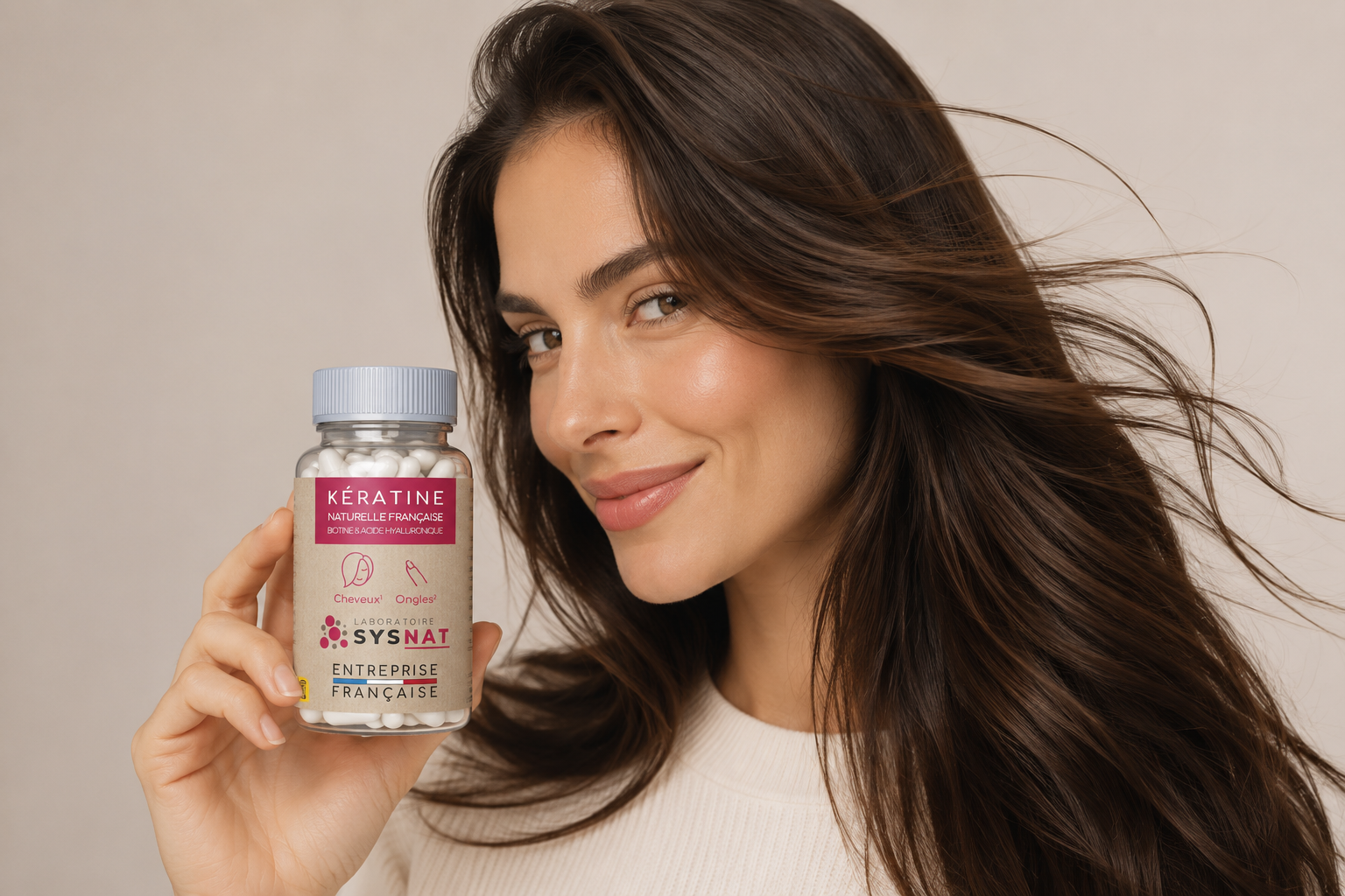 Kératine Naturelle Française SYSNAT avec biotine et acide hyaluronique