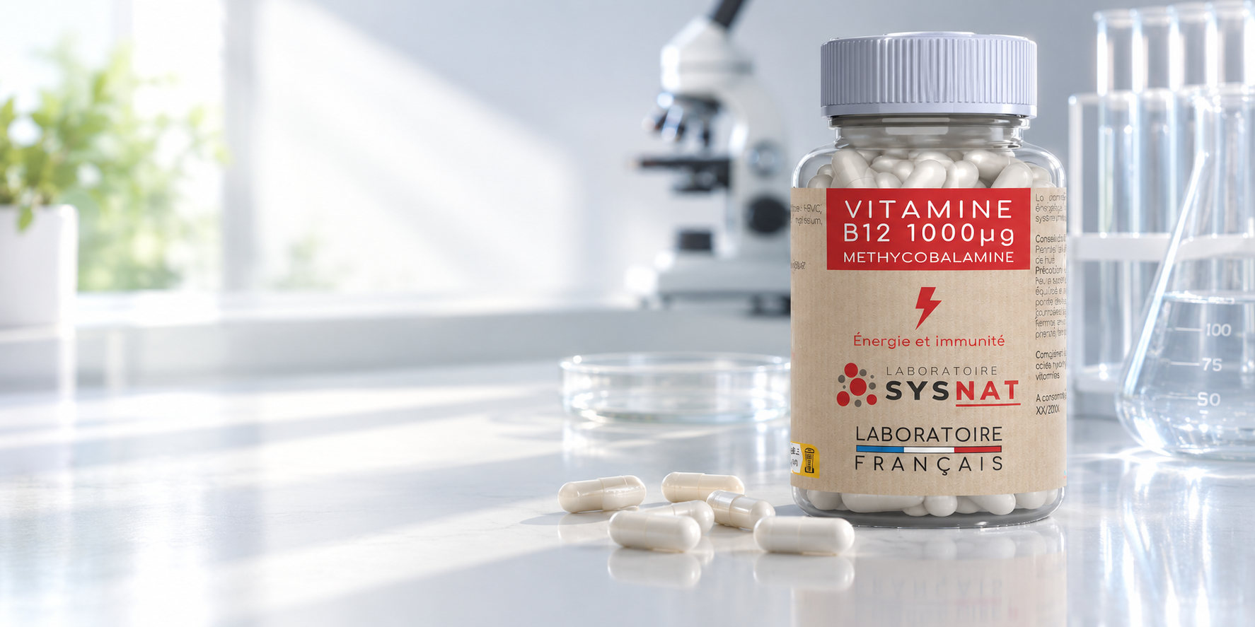 Vitamine B12 SYSNAT dans un environnement de laboratoire
